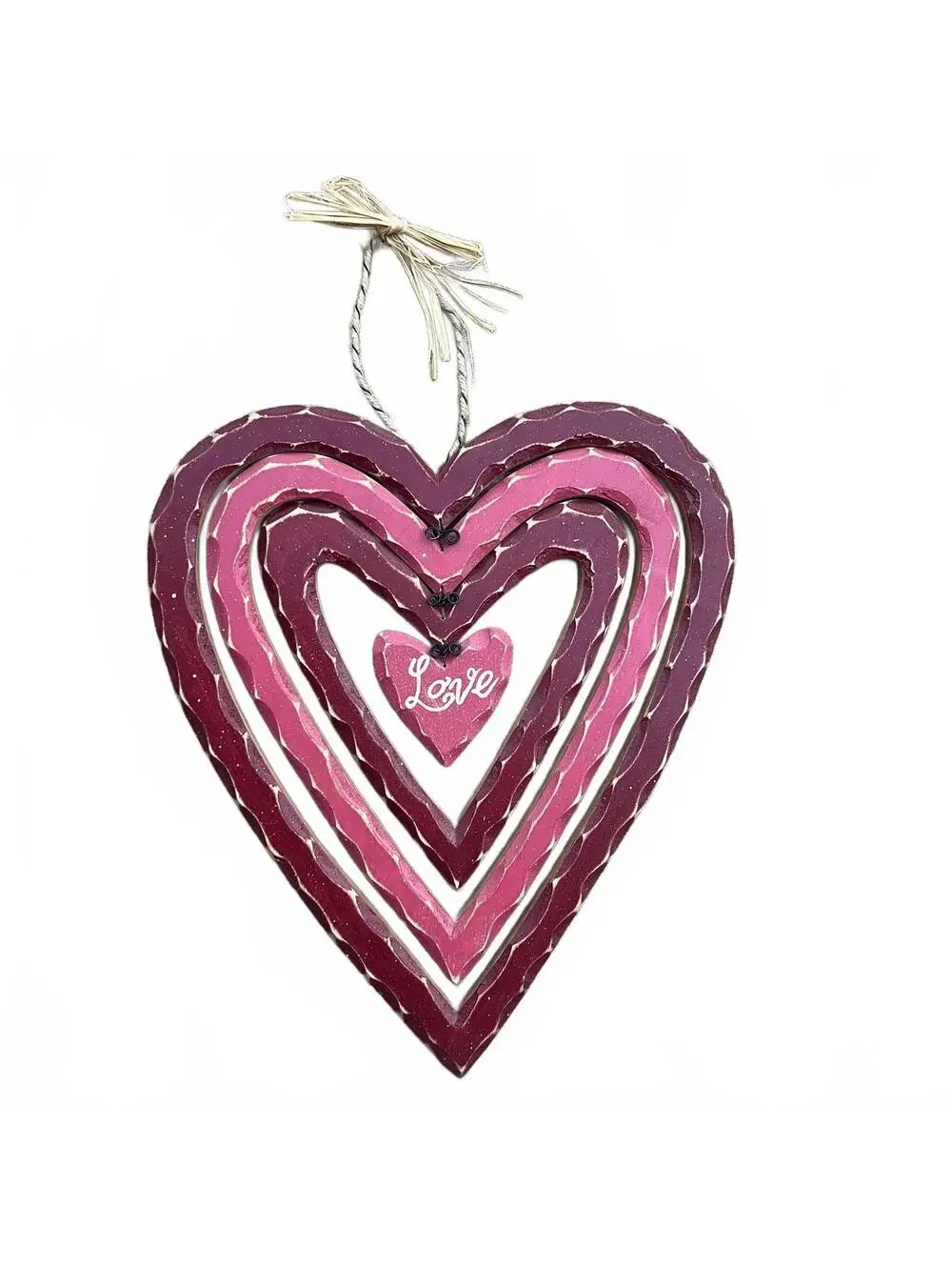 Layered Wooden Heart Wall Decoration